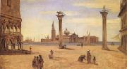 Jean Baptiste Camille  Corot Venice,the Piazzetta,August-September (mk05) oil painting picture wholesale